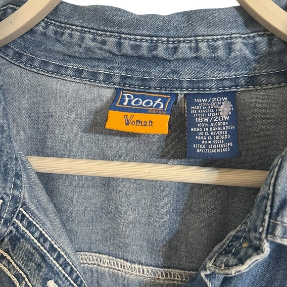 Winnie the Pooh Disney Button Down shirt Vintage embroidered - Picture 5 of 8